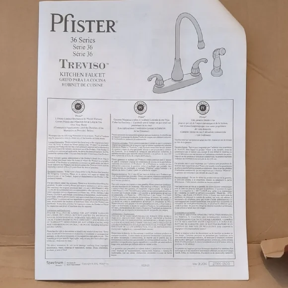 Brushed Nickel Two-Handle Faucet - Picture 4 of 5